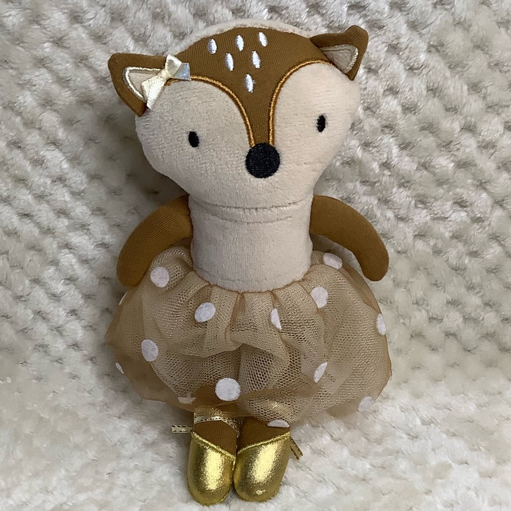 Elly and Emily Plush Ballerina Deer Stuffed Animal Toy Shalom International Fawn
